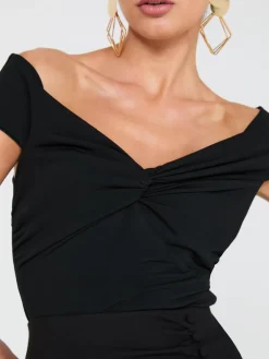 Off-The-Shoulder Twist-Front Top