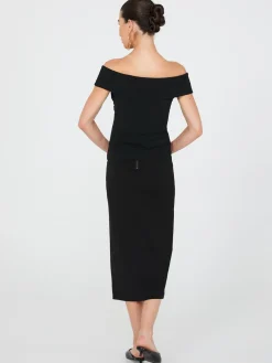 Off-The-Shoulder Twist-Front Top