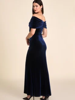 Off-The-Shoulder Velvet Gown