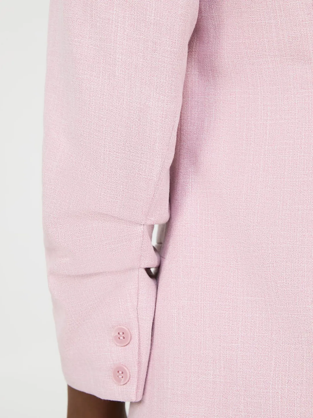 One-Button Ruched 3/4 Sleeve Blazer
