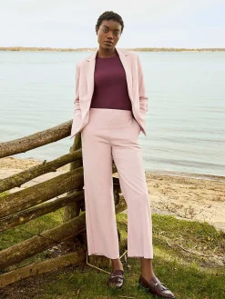 One-Button Ruched 3/4 Sleeve Blazer