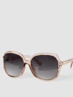 Oversized Clear Frame Sunglasses