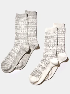 2-Pack Norwegian Knit Socks