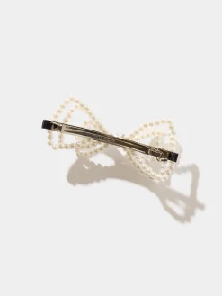 Pearl Bow Hair Clip