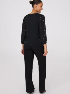 Pearl Chiffon 3/4 Sleeve Top