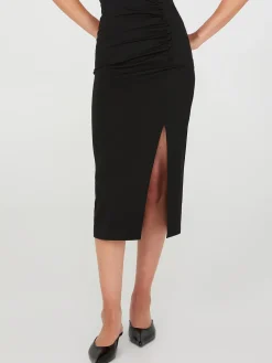 Pencil Skirt With Button Details
