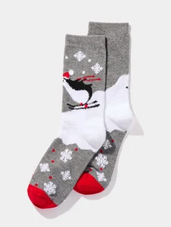 Penguin Christmas Socks