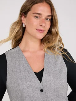 Pinstripe 3-Button Vest
