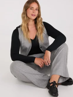 Pinstripe Straight Leg Pants