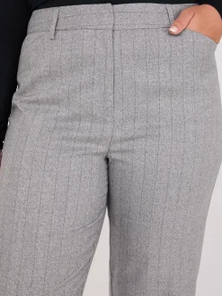Pinstripe Straight Leg Pants