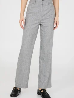 Pinstripe Straight Leg Pants