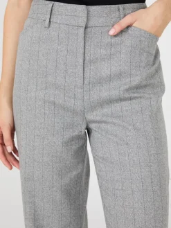 Pinstripe Straight Leg Pants