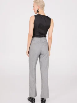 Pinstripe Straight Leg Pants