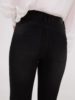 Pintuck Front Bootcut Jeans