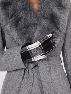 Plaid Gloves With Lining