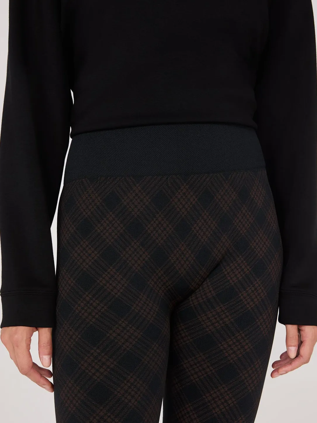 Plaid Print Fleece Lined Leggings