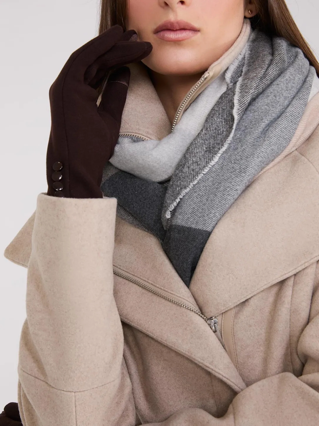 Plaid Print Scarf
