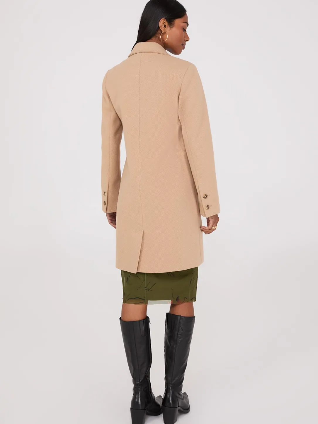 Plaid Single-Breasted Car Coat