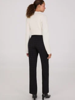 Plaid Wide Waistband Pants
