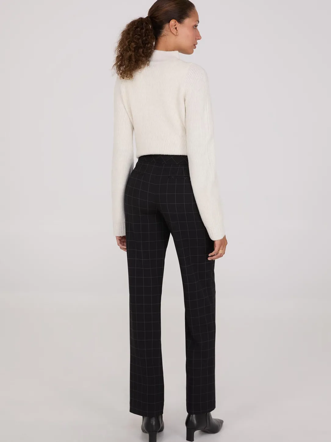 Plaid Wide Waistband Pants