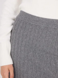 Pleated Knit Sweater Midi Skirt