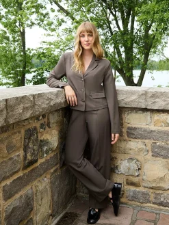 Pleated Wide-Leg Pants With Cuff