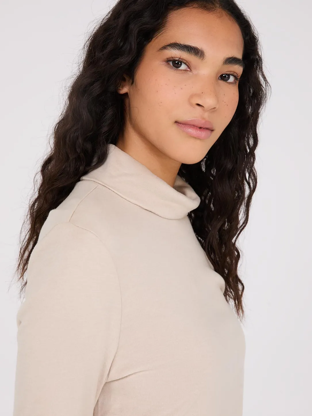 Polar Fleece Turtleneck Top