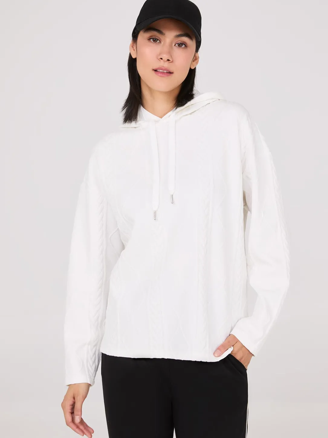 Quilted Jacquard Hoodie