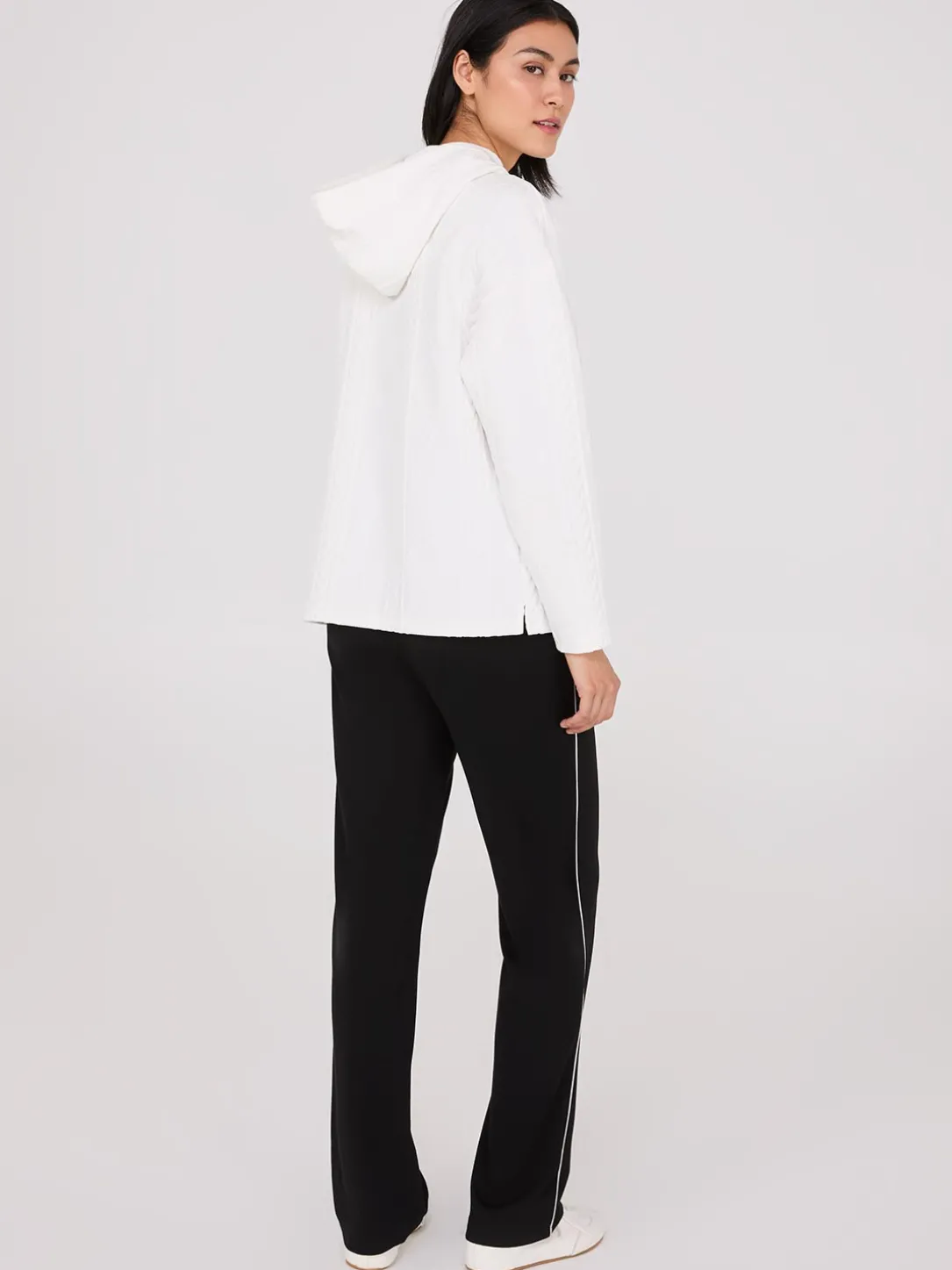 Quilted Jacquard Hoodie