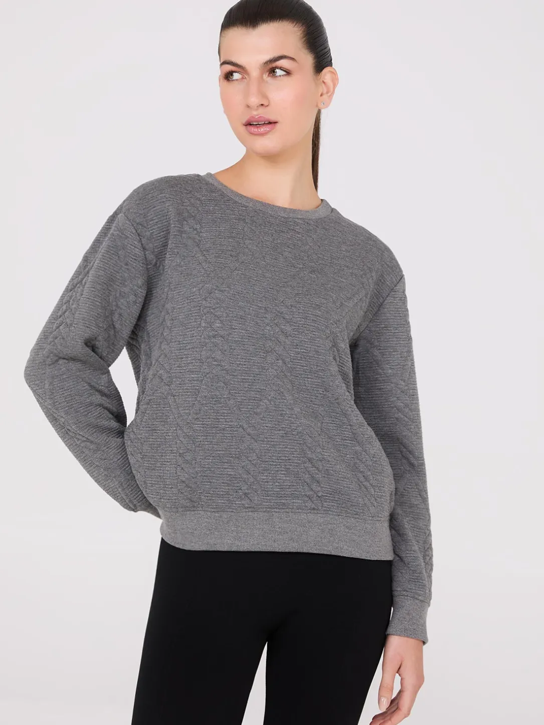Quilted Jacquard Sweater