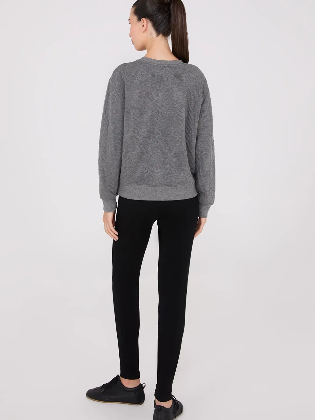 Quilted Jacquard Sweater