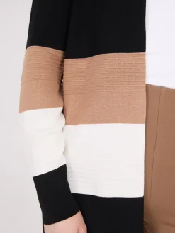 Ribbed Colour Block Open Duster