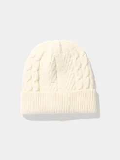Ribbed Cuff Cable Knit Hat