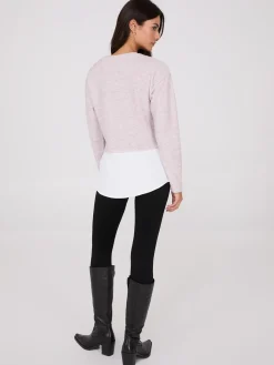 Ribbed Melange 2-Fer Top