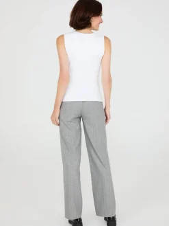 Rounded V-Neck Jersey Tank Top