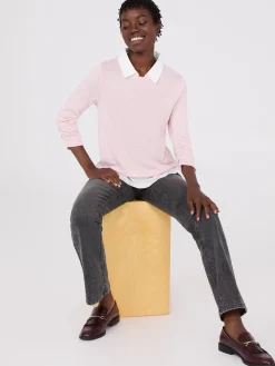 Ruched Sleeve 2-Fer Top