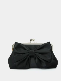 Satin Clutch With Bow