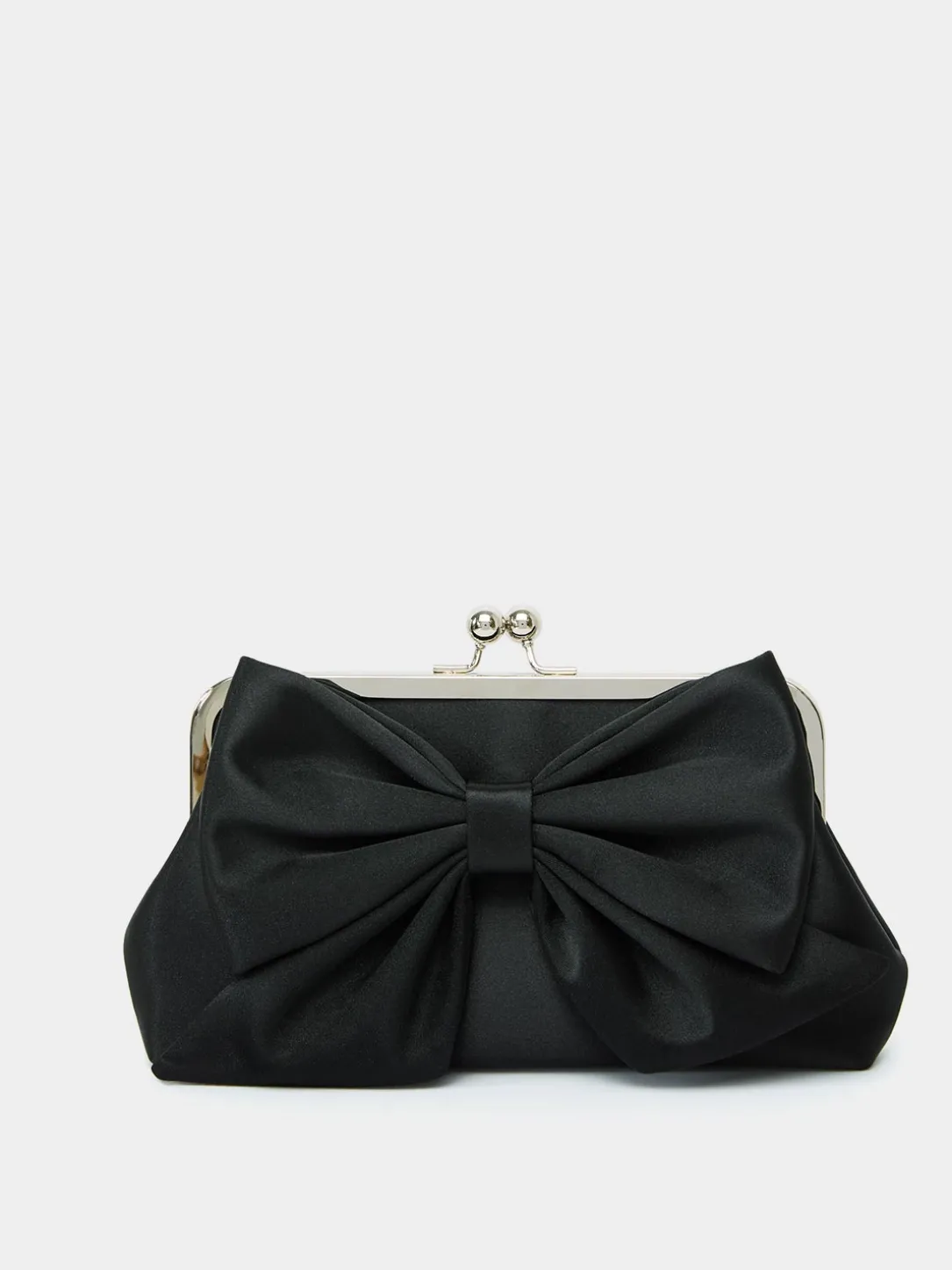 Satin Clutch With Bow
