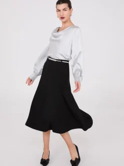 Satin Cowl Neck Blouse