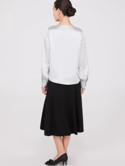 Satin Cowl Neck Blouse
