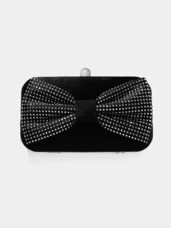 Satin Minaudiere With Jewelled Bow