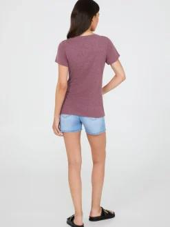 Scoop Neck Melange T-Shirt