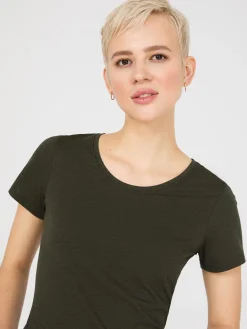 Scoop Neck Melange T-Shirt