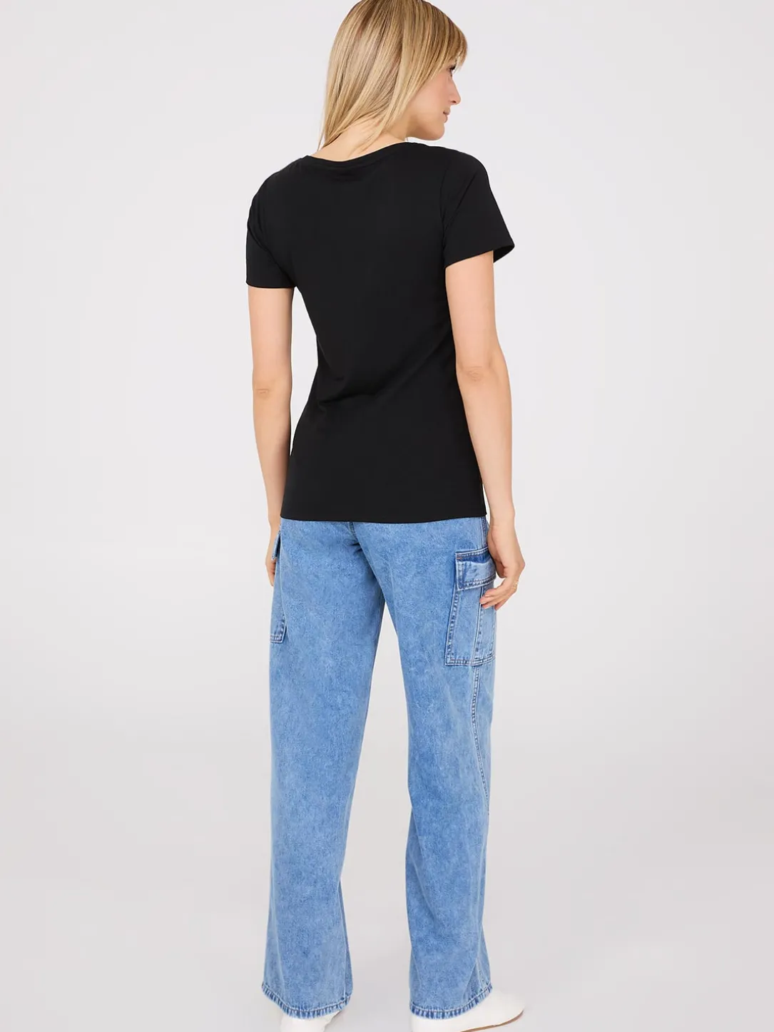 Scoop Neck Melange T-Shirt