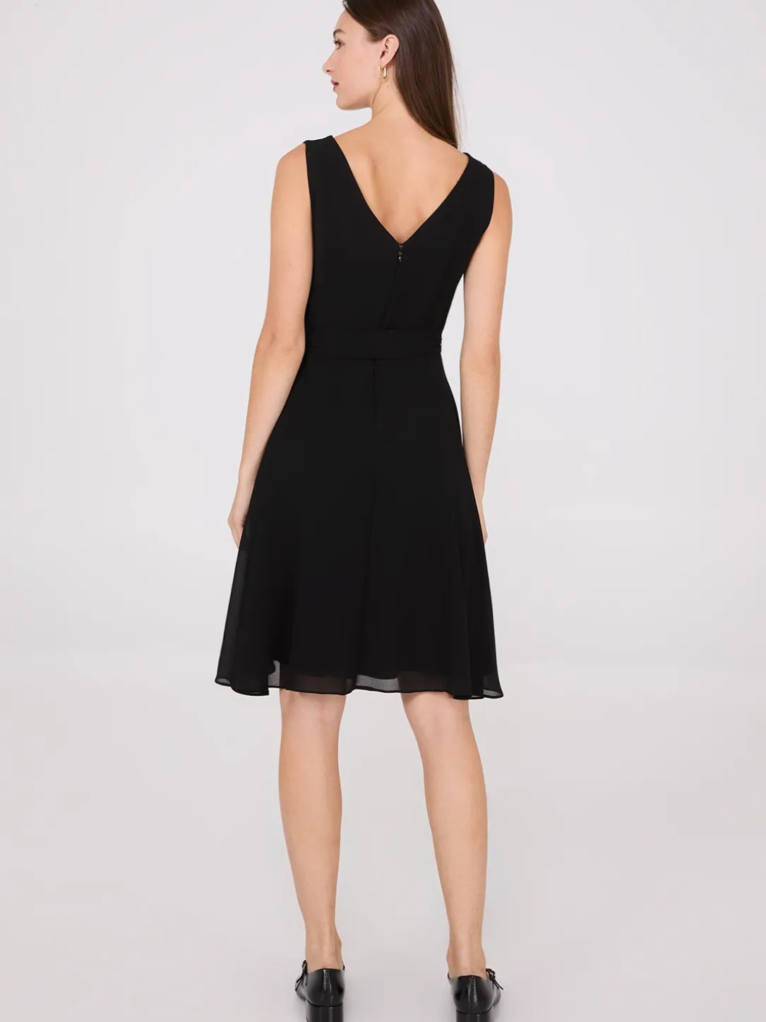 Sequin Cowl Neck Fit & Flare Dress