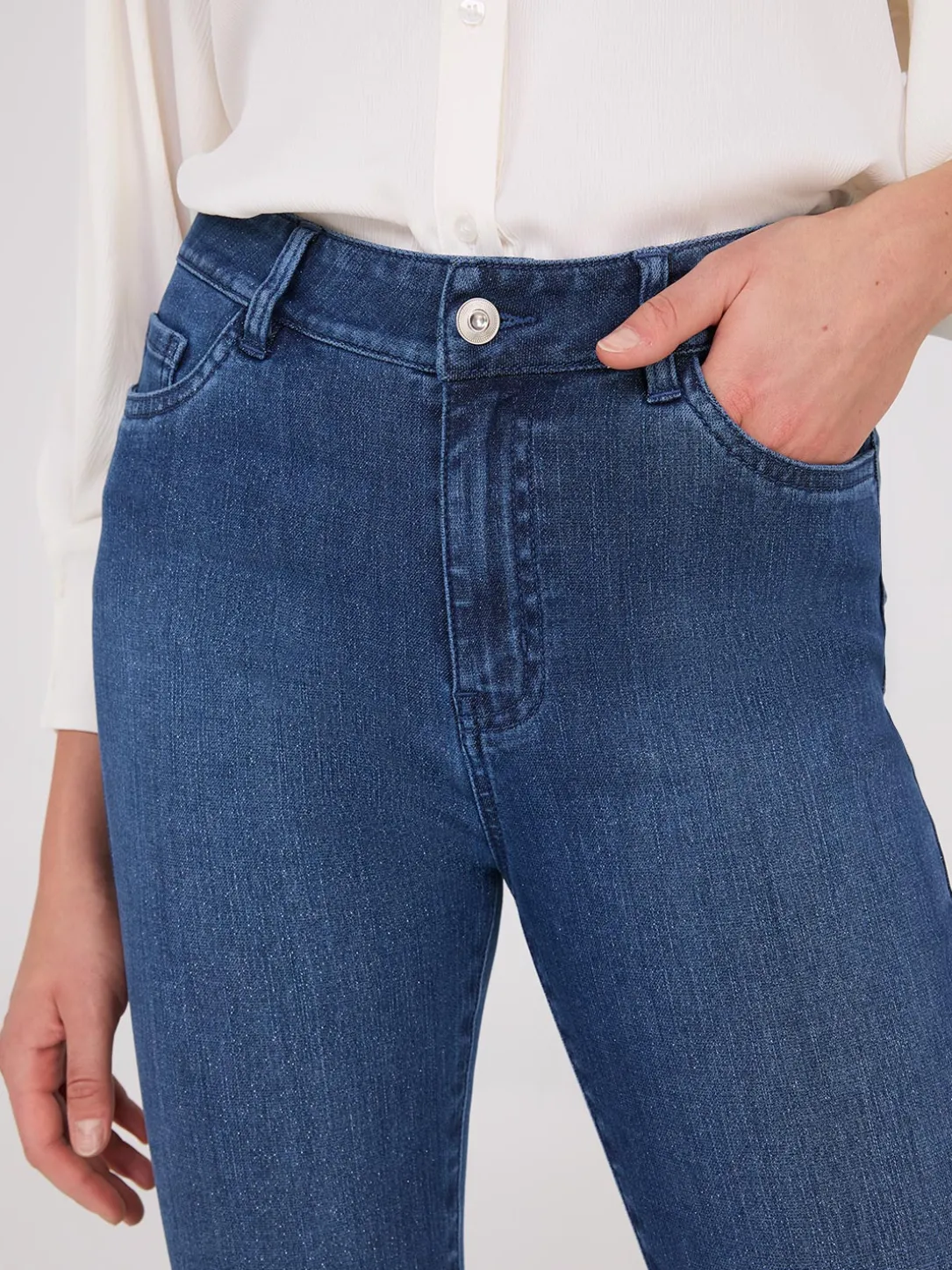 Shimmer Skinny Leg Jeans
