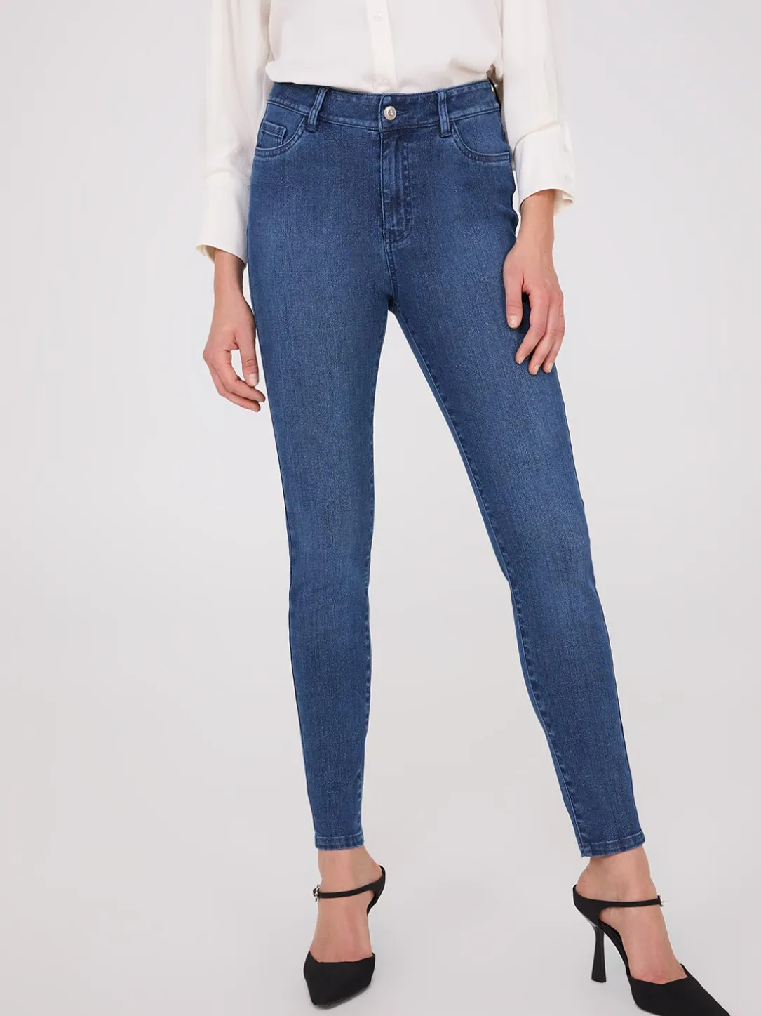 Shimmer Skinny Leg Jeans