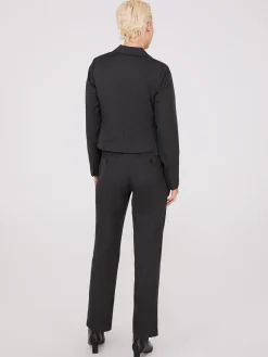 Short 3-Button Herringbone Blazer