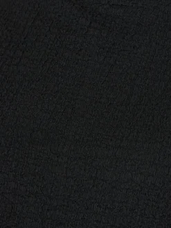 Short Dolman Sleeve Textured Mock Neck Top
