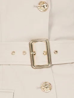 Sleeveless Blazer Dress With Belt